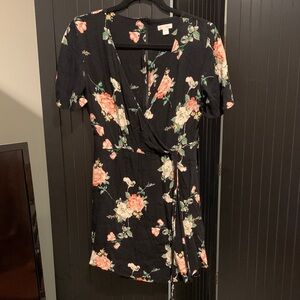 Xhilaration Black Floral Mini Dress